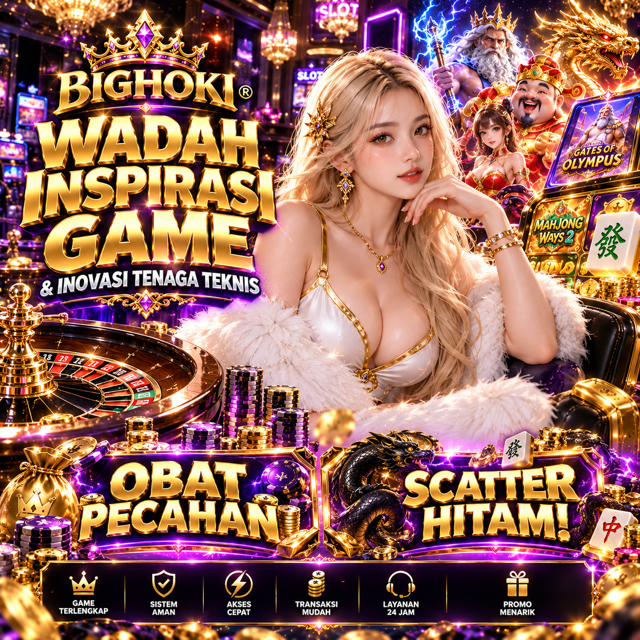 BIGHOKI ® Wadah Inspirasi Game & Inovasi Tenaga Teknis Obat Pecahan Scatter Hitam! 